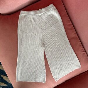 Light lavender kids crop organic cotton summer culottes by Knit Planet